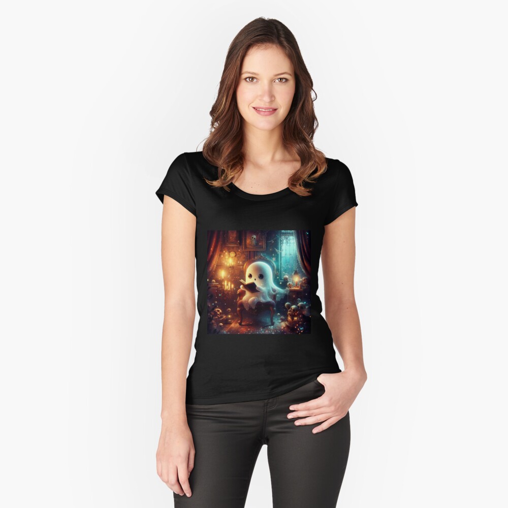 Item preview, Fitted Scoop T-Shirt designed and sold by NaughtyNiceArt.