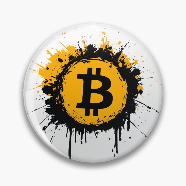 Item preview, Bitcoin Splatter Art | Crypto Grunge BTC Design designed and sold by Petru&Myself.