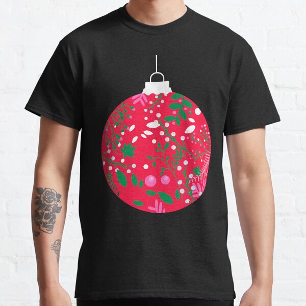 Artikel-Vorschau von Wunderschöner runder Weihnachtsschmuck mit pastellrosa und bunten Zweigen und Blättern, designt und verkauft von Jdawnink.