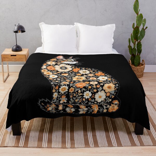 Item preview, Cat Colorful Floral Patterns Flowers Art  designed and sold by Blok45.