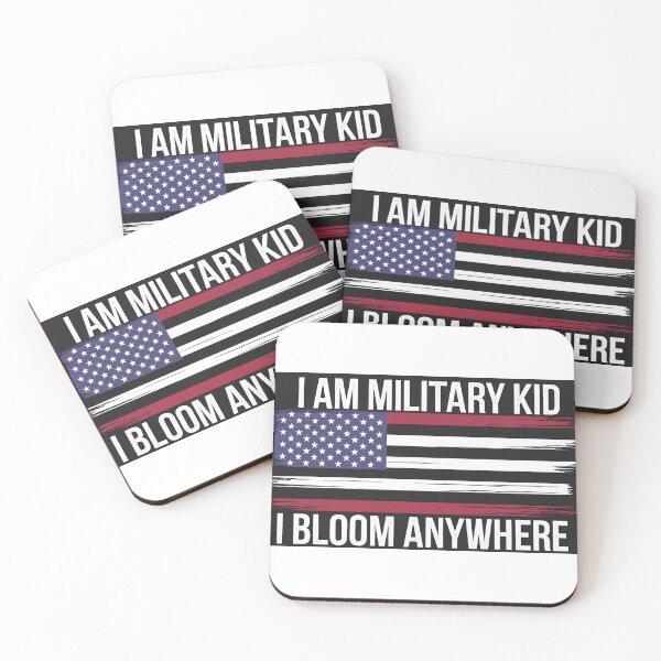 Item preview, I Am a Military Kid – I Bloom Anywhere Patriotic Design designed and sold by Trend Pixel Co..