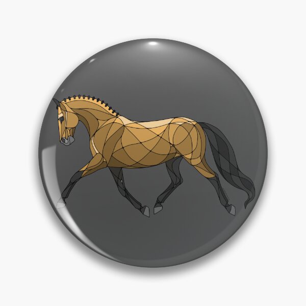 Item preview, Abstract Trotting Buckskin Dressage Horse designed and sold by DappledMoon.