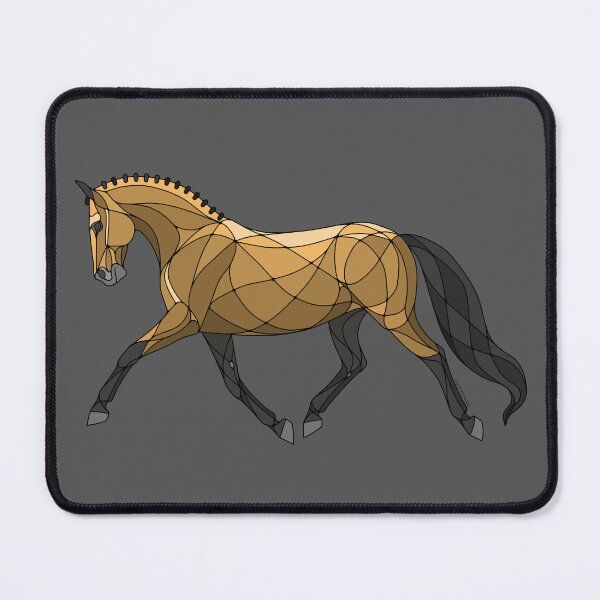 Item preview, Abstract Trotting Buckskin Dressage Horse designed and sold by DappledMoon.