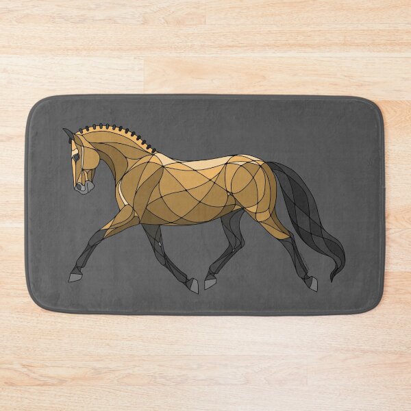 Item preview, Abstract Trotting Buckskin Dressage Horse designed and sold by DappledMoon.