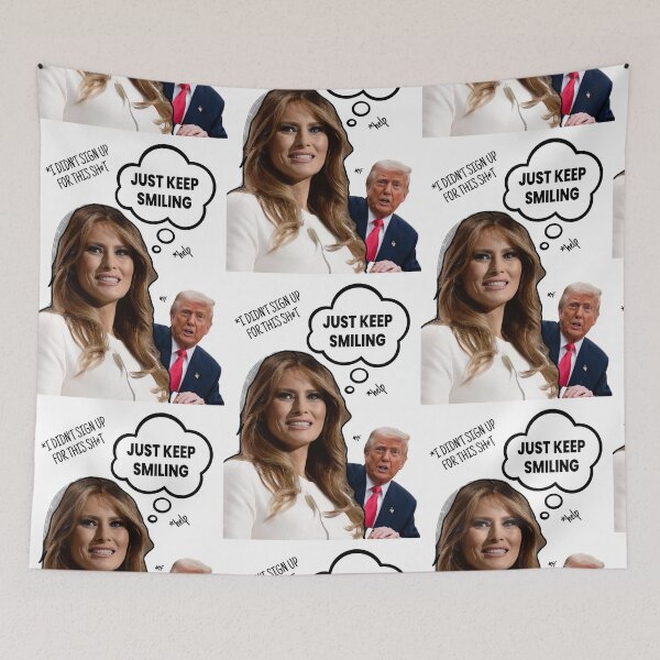 Item preview, Melania trump just keep smiling designed and sold by Zuzana Collins.