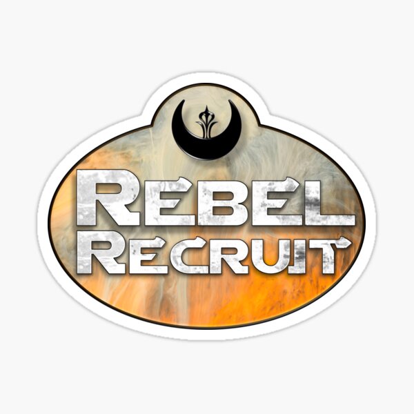 Aperçu de l'œuvre Recrue rebelle – Illustration inspirée du badge nominatif créée et vendue par The Cast Closet.