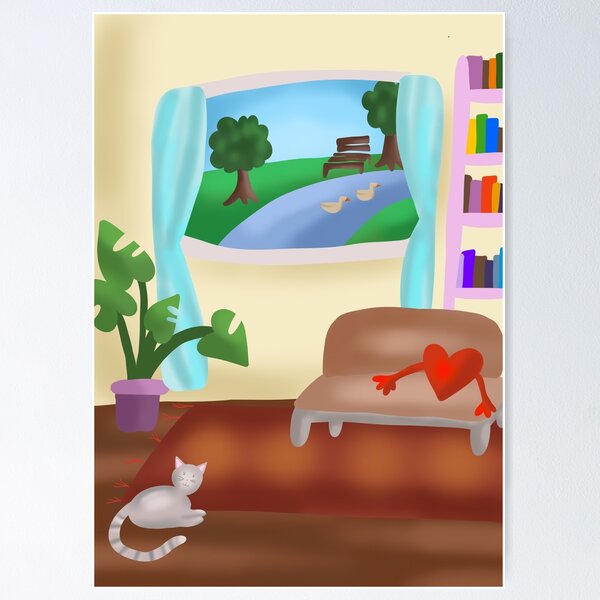 Item preview, cozy living room designed and sold by pippacore.