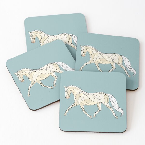 Item preview, Abstract Trotting Cremello Dressage Horse designed and sold by DappledMoon.
