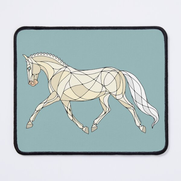 Item preview, Abstract Trotting Cremello Dressage Horse designed and sold by DappledMoon.