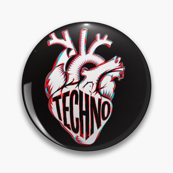 Item preview, "Techno Heart – Bold & Chaotic DJ Aesthetic" designed and sold by paulo silveira.