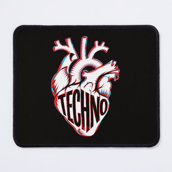 Item preview, "Techno Heart – Bold & Chaotic DJ Aesthetic" designed and sold by paulo silveira.