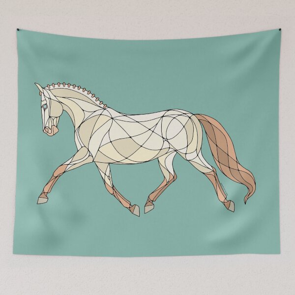 Item preview, Abstract Trotting Perlino Dressage Horse designed and sold by DappledMoon.