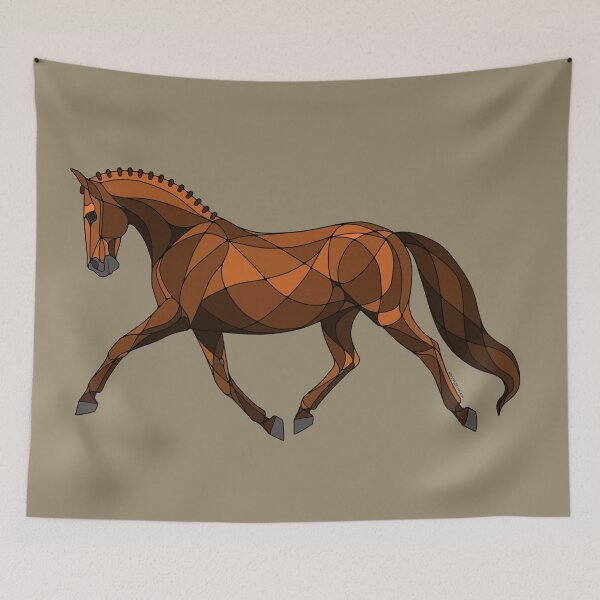 Item preview, Abstract Trotting Chestnut Dressage Horse designed and sold by DappledMoon.
