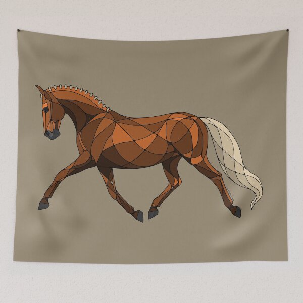 Item preview, Abstract Trotting Chestnut Dressage Horse designed and sold by DappledMoon.
