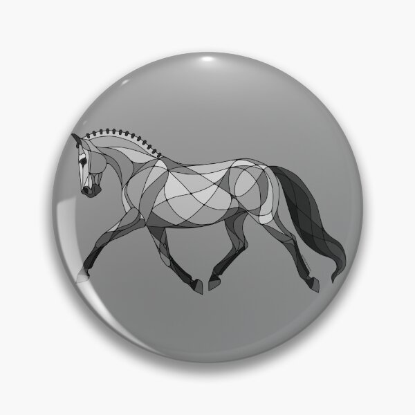 Item preview, Abstract Trotting Dressage Horse in Gray designed and sold by DappledMoon.