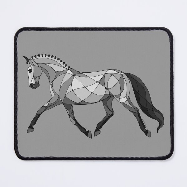 Item preview, Abstract Trotting Dressage Horse in Gray designed and sold by DappledMoon.