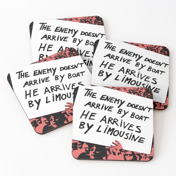 Item preview, The Enemy Doesn’t Arrive by Boat – Anti-Oligarchy Protest Art designed and sold by LeftAF.
