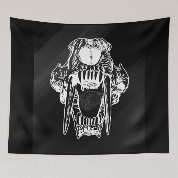 Item preview, Saber Tooth Tiger Skull Drawing designed and sold by Two-Pence-Art.