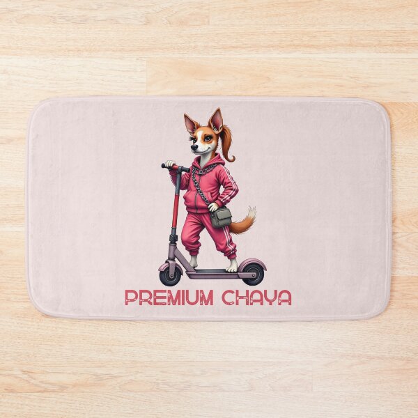 Item preview, Premium Chaya Talahundin: funny dog design with e-scooter Talahina designed and sold by RetroTraveller.