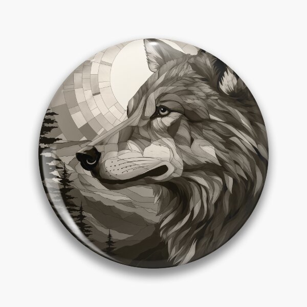 Artikelvorschau, Grauer Wolf im Mondlicht entworfen und verkauft von DappledMoon.