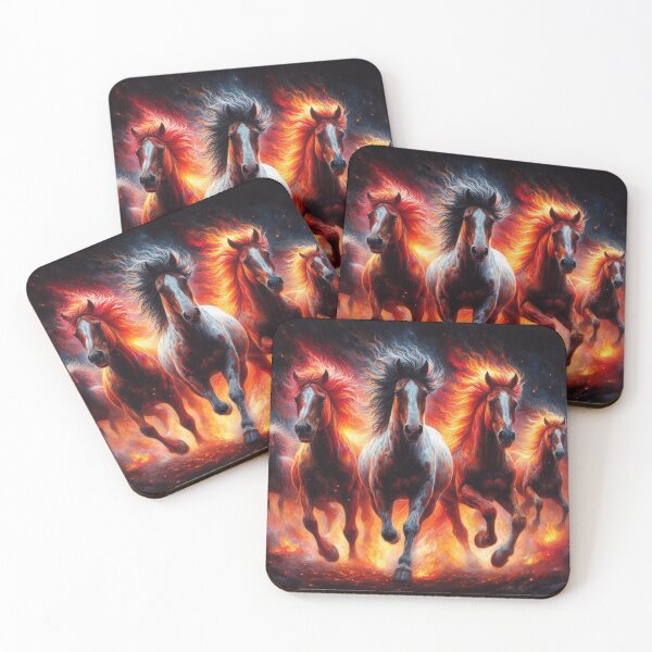 Item preview, Galloping Fiery Horses  designed and sold by paintedmemories.