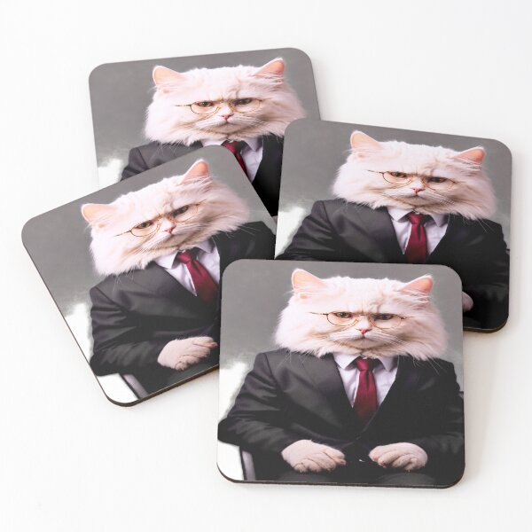 Item preview, Sophisticated Cat in a Business Suit designed and sold by Marimurmurprint.