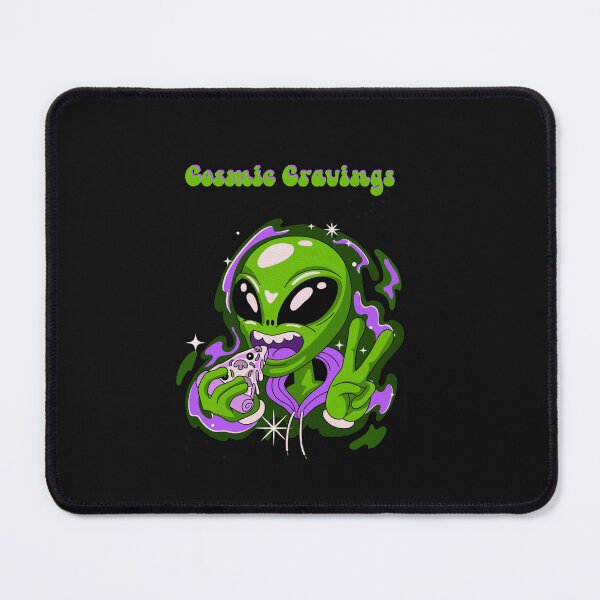 Item preview, Alien eating pizza, cosmic cravings designed and sold by SimoesArtistry.