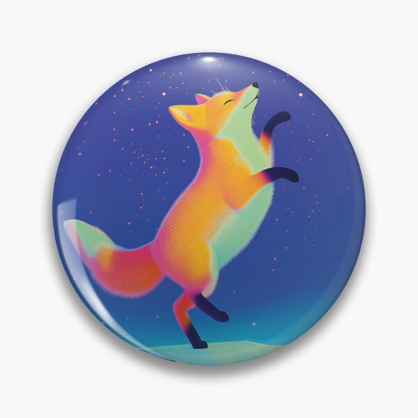 Item preview, Neon Cosmic Fox – Fantasy Animal Art designed and sold by livein105.