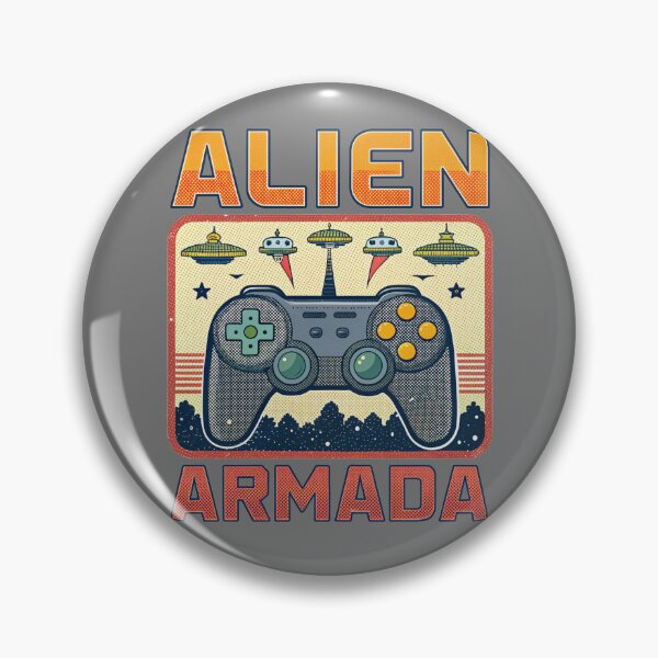 Item preview, Alien Armada - Retro Video Game designed and sold by Lucky Dog Merch.