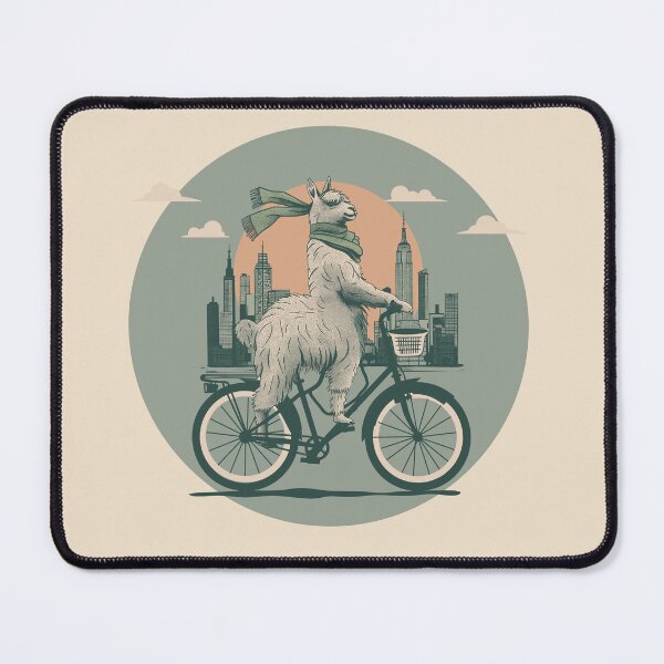 Item preview, Lama on bike designed and sold by Fixelgraphic.