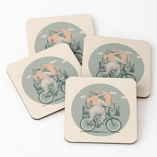 Item preview, Lama on bike  designed and sold by Fixelgraphic.