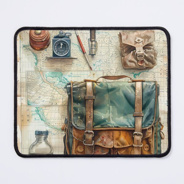 Item preview, Vintage Travel Essentials, Junk Journal, Traveler's Equipment , Scrapbook, Vintage Ephemera designed and sold by ExploreElegance.