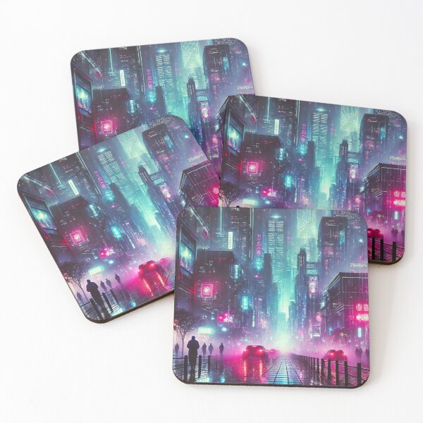 Item preview, Cyberpunk Metropolis – Neon lights in the futuristic rain designed and sold by M-Masterpieces.