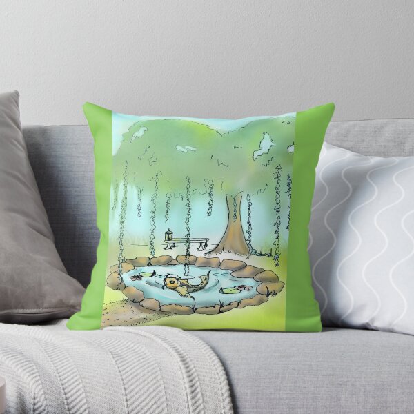 Koi Pond Throw Pillow