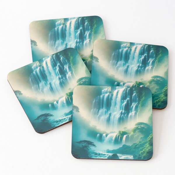 Item preview, Majestic waterfall - natural wonder in magical light designed and sold by M-Masterpieces.