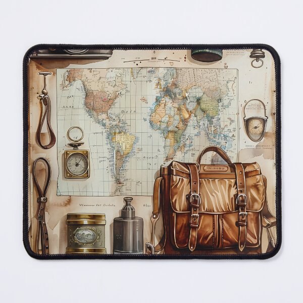 Item preview, Vintage Travel Essentials, Junk Journal, Traveler's Equipment , Scrapbook, Vintage Ephemera designed and sold by ExploreElegance.