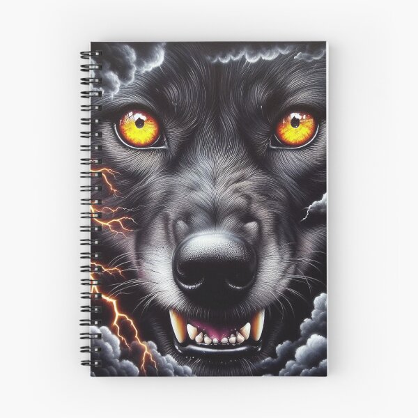 Item preview, Fierce Black Wolf with Intense Stare  designed and sold by paintedmemories.