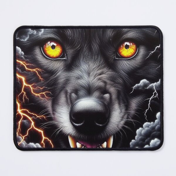 Item preview, Fierce Black Wolf with Intense Stare designed and sold by paintedmemories.