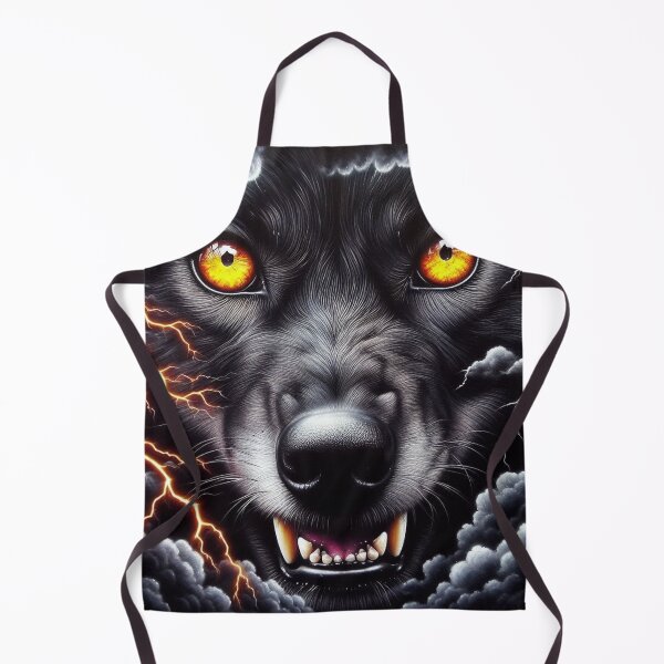 Item preview, Fierce Black Wolf with Intense Stare designed and sold by paintedmemories.