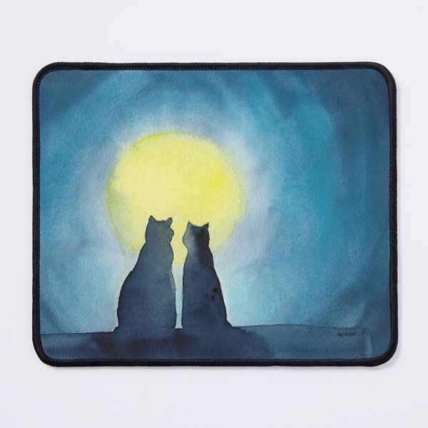 Item preview, Two cats and a full moon designed and sold by KarenKaspar.