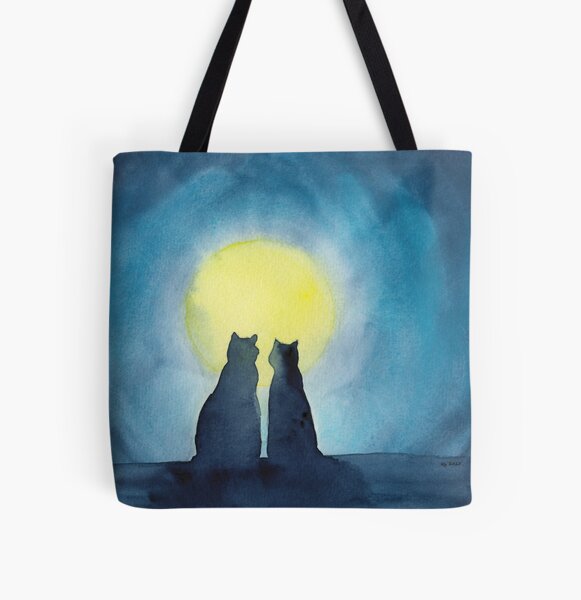 Item preview, Two cats and a full moon designed and sold by KarenKaspar.