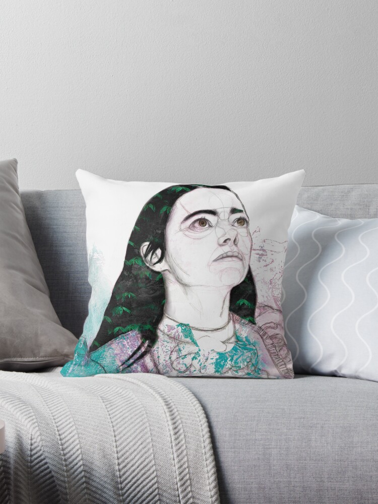 Thumbnail 1 of 4, Pillow, Illustration by Bella Baxter, Poor Creatures. Emma Stone designed and sold by maitesanchezart.