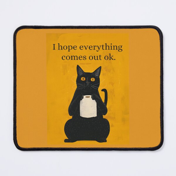 Item preview, Black cat holding toilet paper designed and sold by Sketch-Shack.