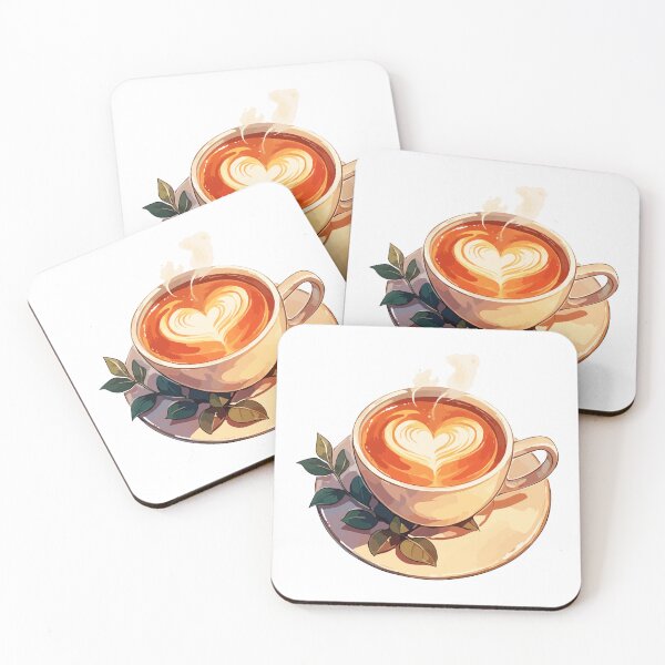 Item preview, Warm Cappucino Cup of Coffee Kawaii Cute Anime Art designed and sold by HappyMaze.