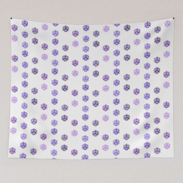 Item preview, Purple D20 Dice Set Line Art Hand Drawn designed and sold by TheEclecticKat.