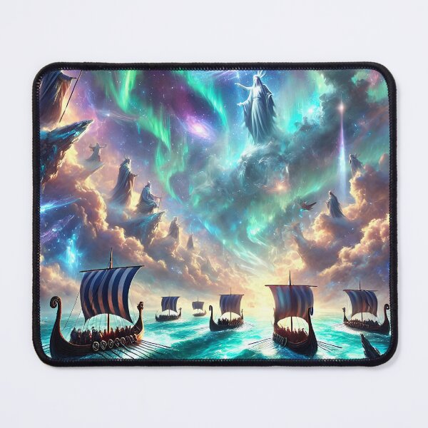 Item preview, Celestial Viking Fleet Under the Aurora designed and sold by Kristvin Gudmundsson.