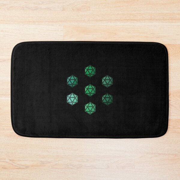 Item preview, Green D20 Dice Set Line Art Hand Drawn designed and sold by TheEclecticKat.