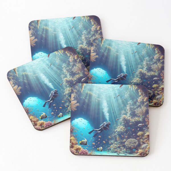 Item preview, Secrets of the Depths – Divers in a Mystical Underwater Cave designed and sold by M-Masterpieces.