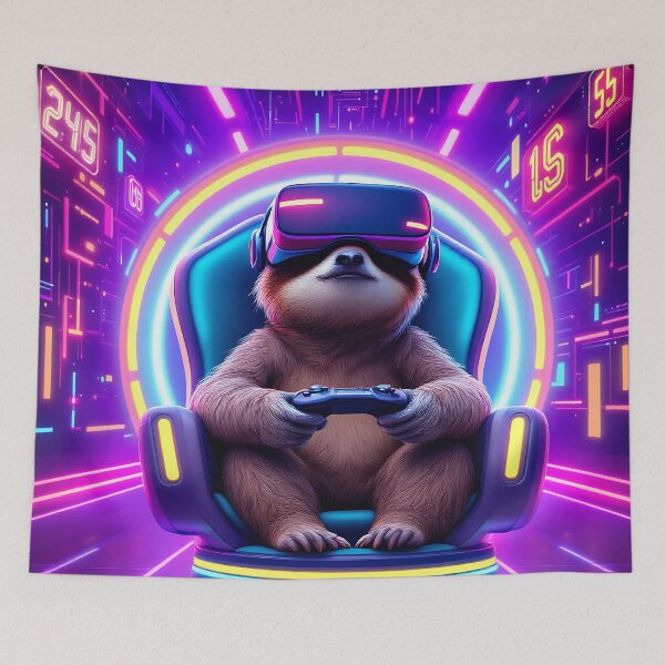 Item preview, Chill Gamer Sloth designed and sold by roxysnextgenart.