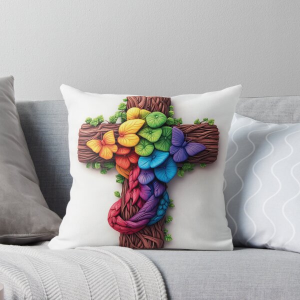 Item preview, Blossoms of Faith: The Living Cross - Apparel/Accessories/Decor/Art designed and sold by CelestialThread.